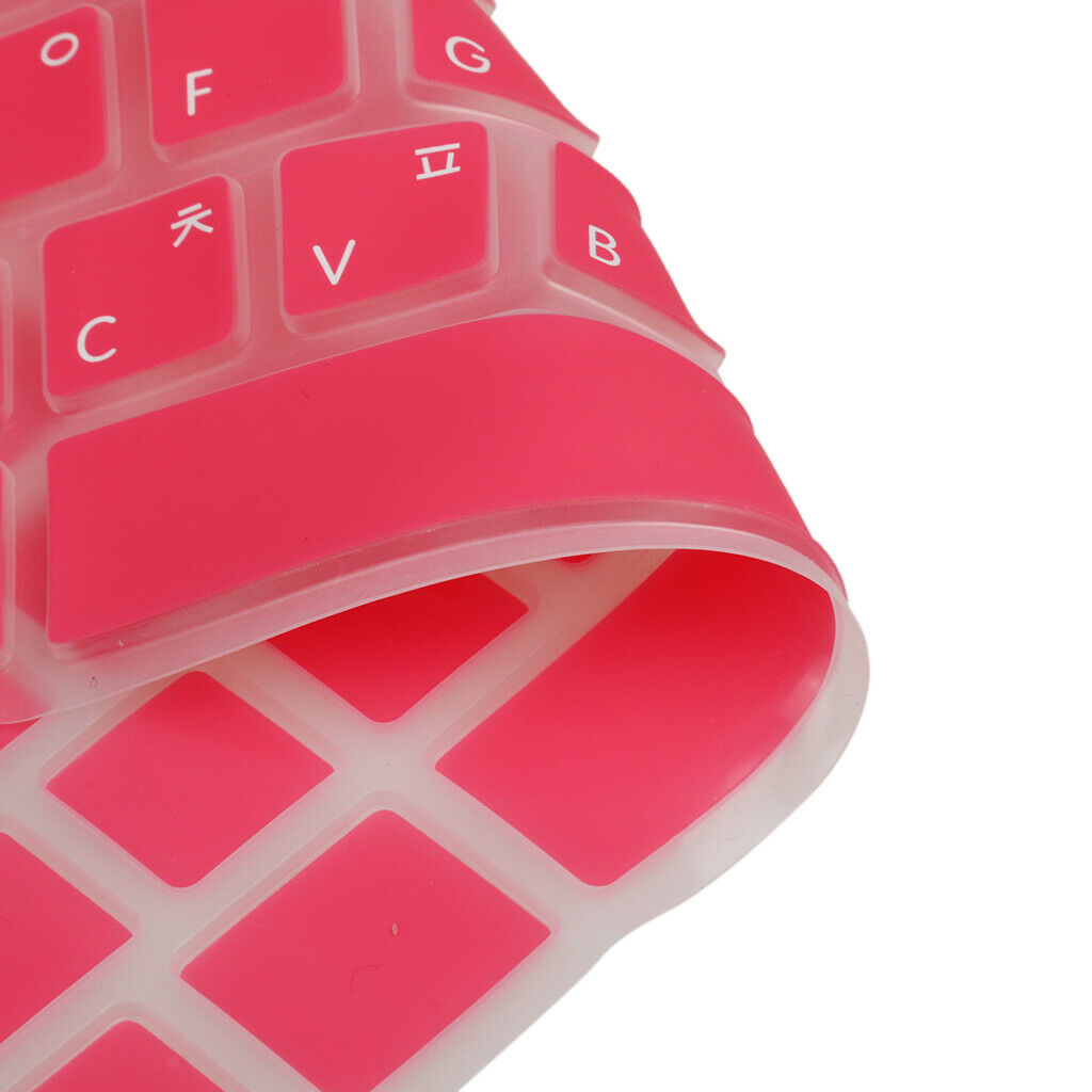 Korean / English Silicone Keyboard Cover Protector for  Pro 13" 15" - Red