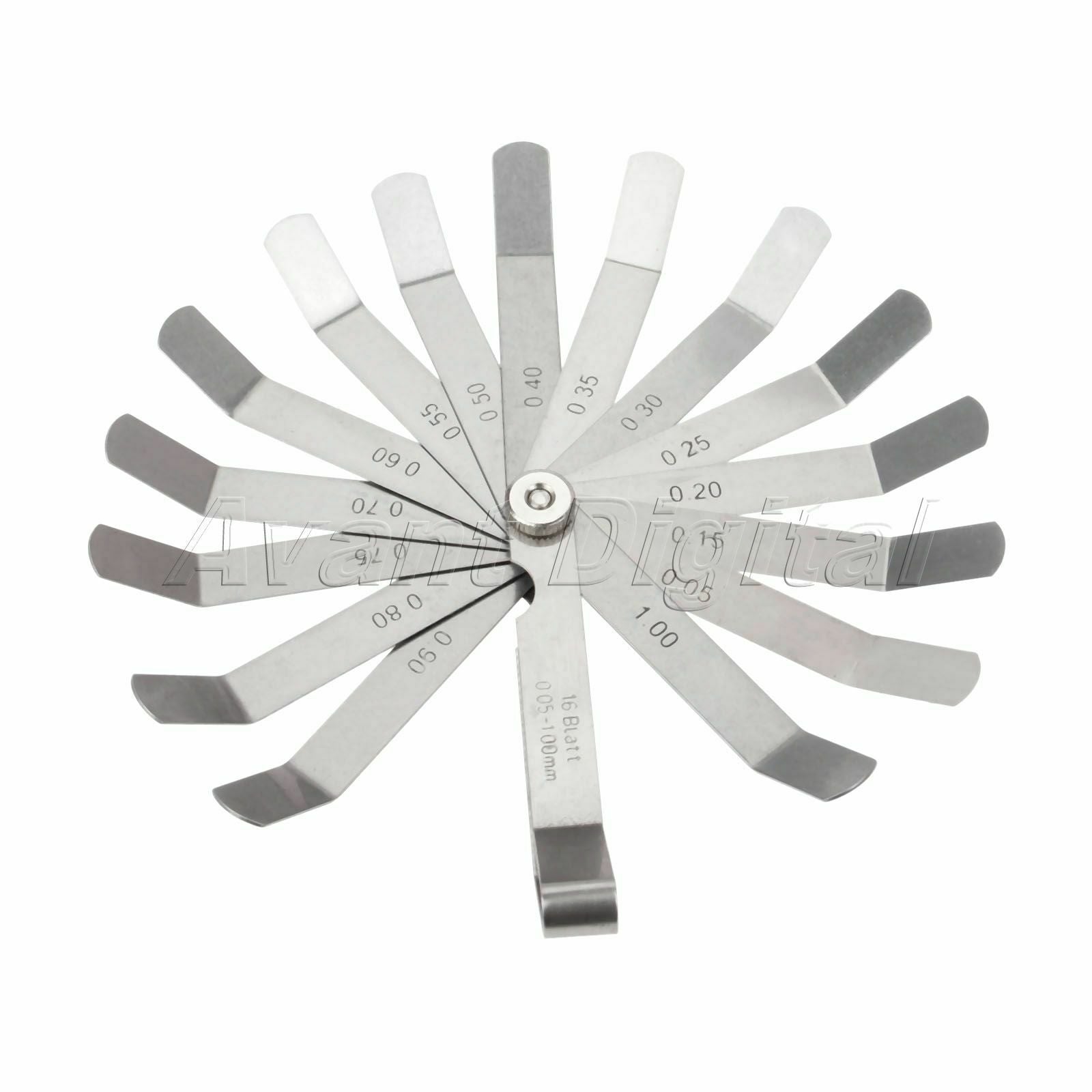 105mm Long 16 Blade Metric 0.05mm-1mm Feeler Gauge Feeler Gauge for Metric Set