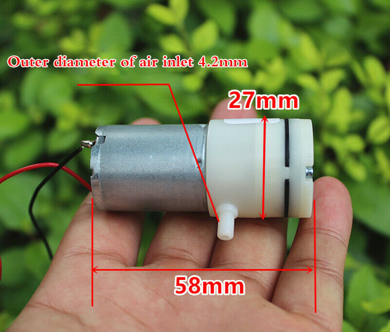 1pcs DC 3.7V 370 vacuum pump With line Self-priming pump copper carbon brush