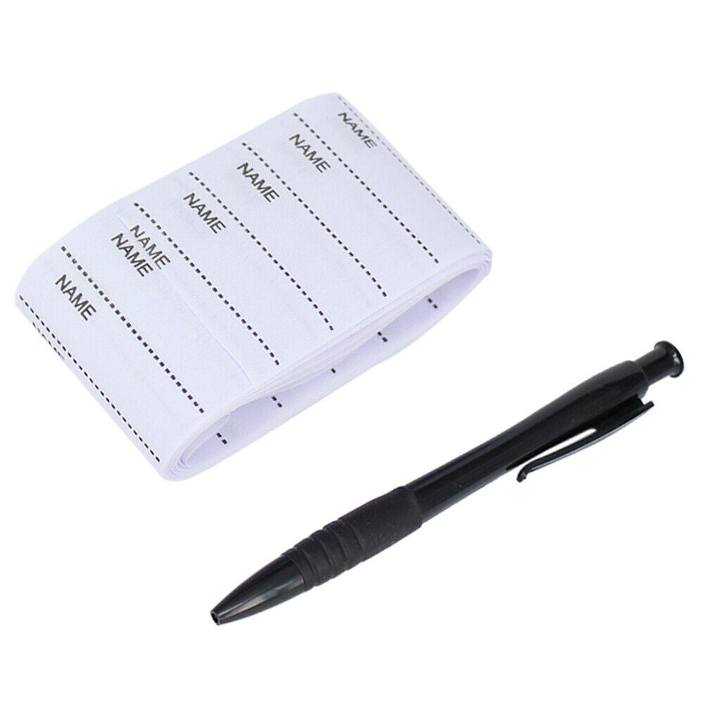 200 Pieces Iron on Name Labels Identity ID Garment Fabric Tags Marker Set