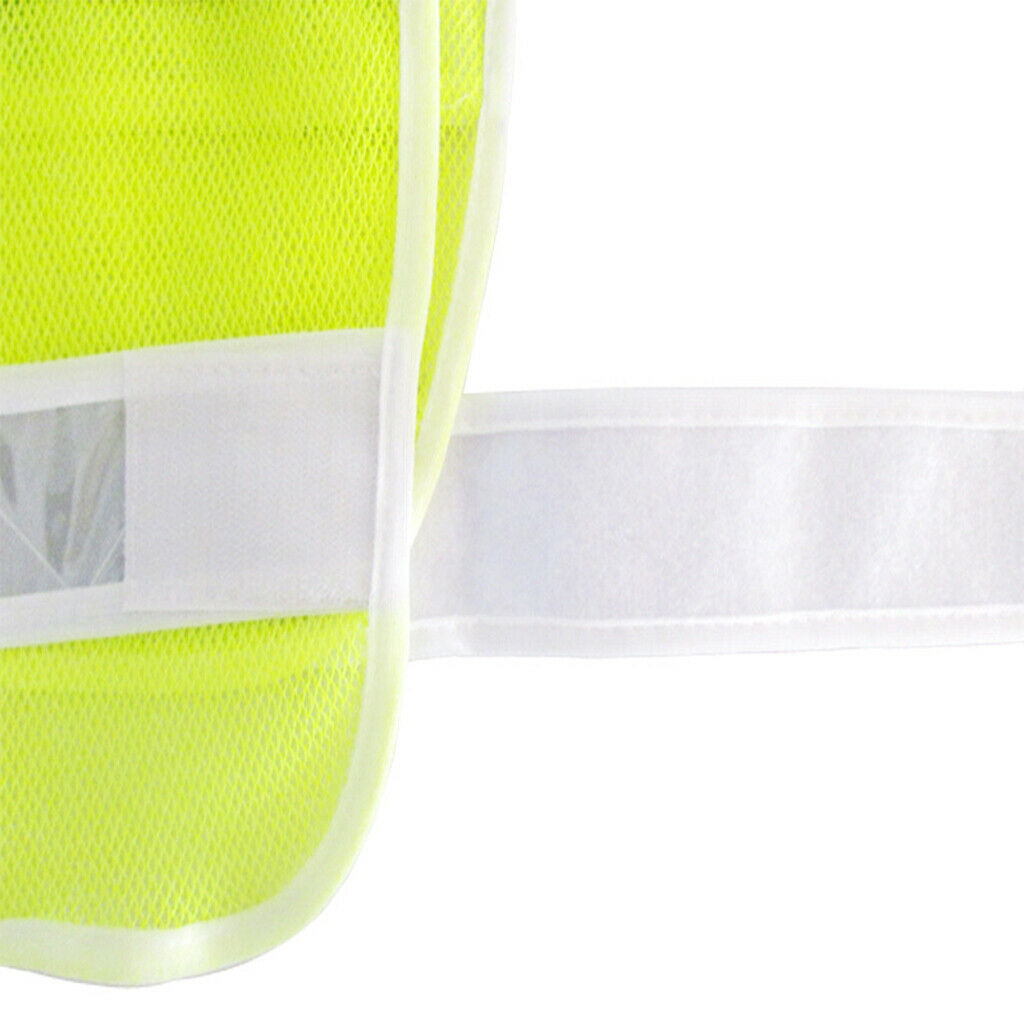 Adjustable Safety Vest Reflective Jacket Security Waistcoat Vest -Yellow