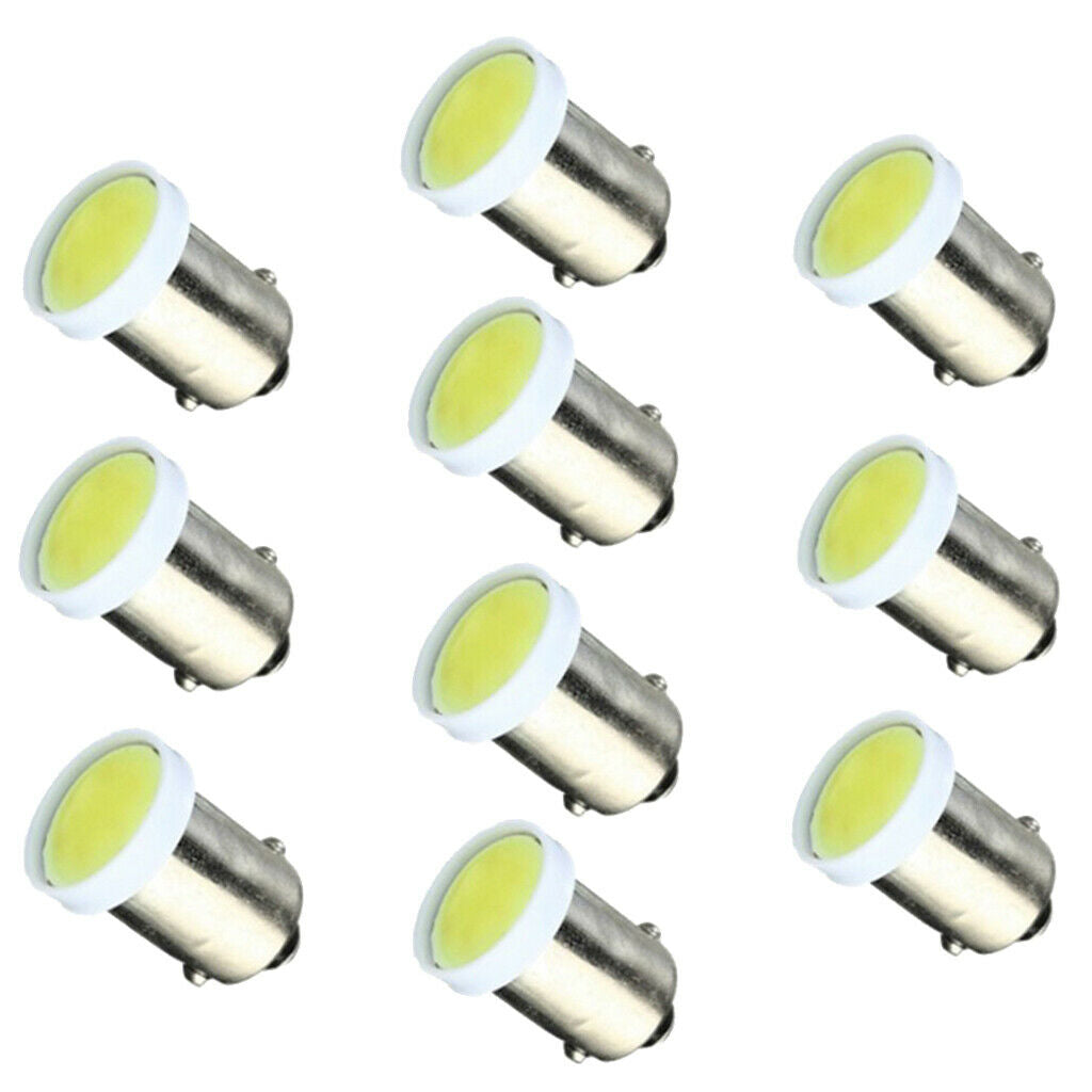 10pcs BA9S COB LED Car Dash/Meter/Reading Light Side Wedge Bulbs White