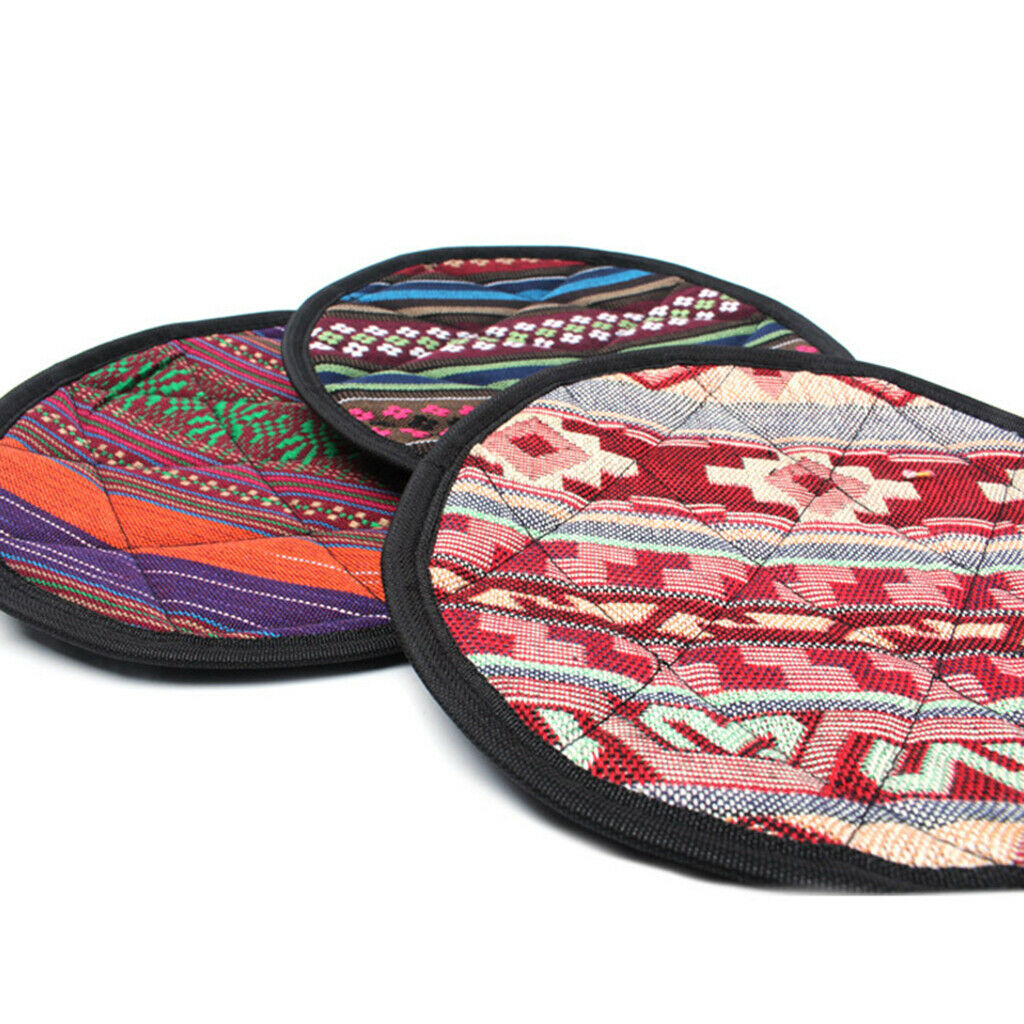 Round Cup Place Mat Hot Pot Coffee Cup Insulated Trivet Mat Outdoors 15.5cm