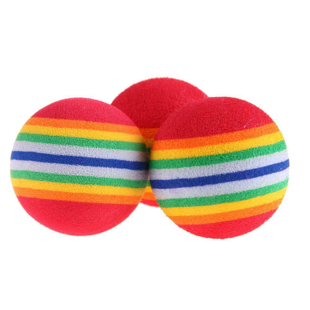 30pcs EVA Rainbow Strip Golf Ball Practice Training Aid Tool for Beginner @