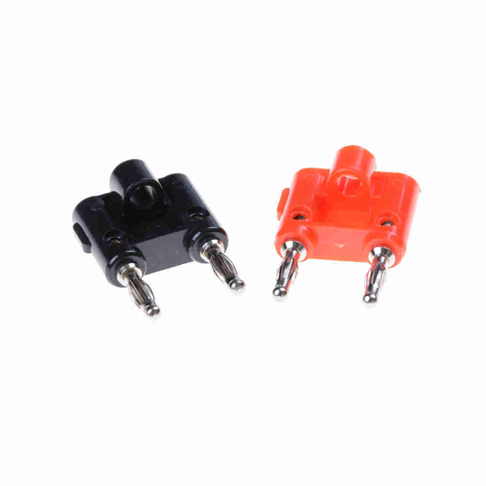Dual 4mm Nickel Banana Plug Jack Connectors Binding Post Socket Test Probes H WF