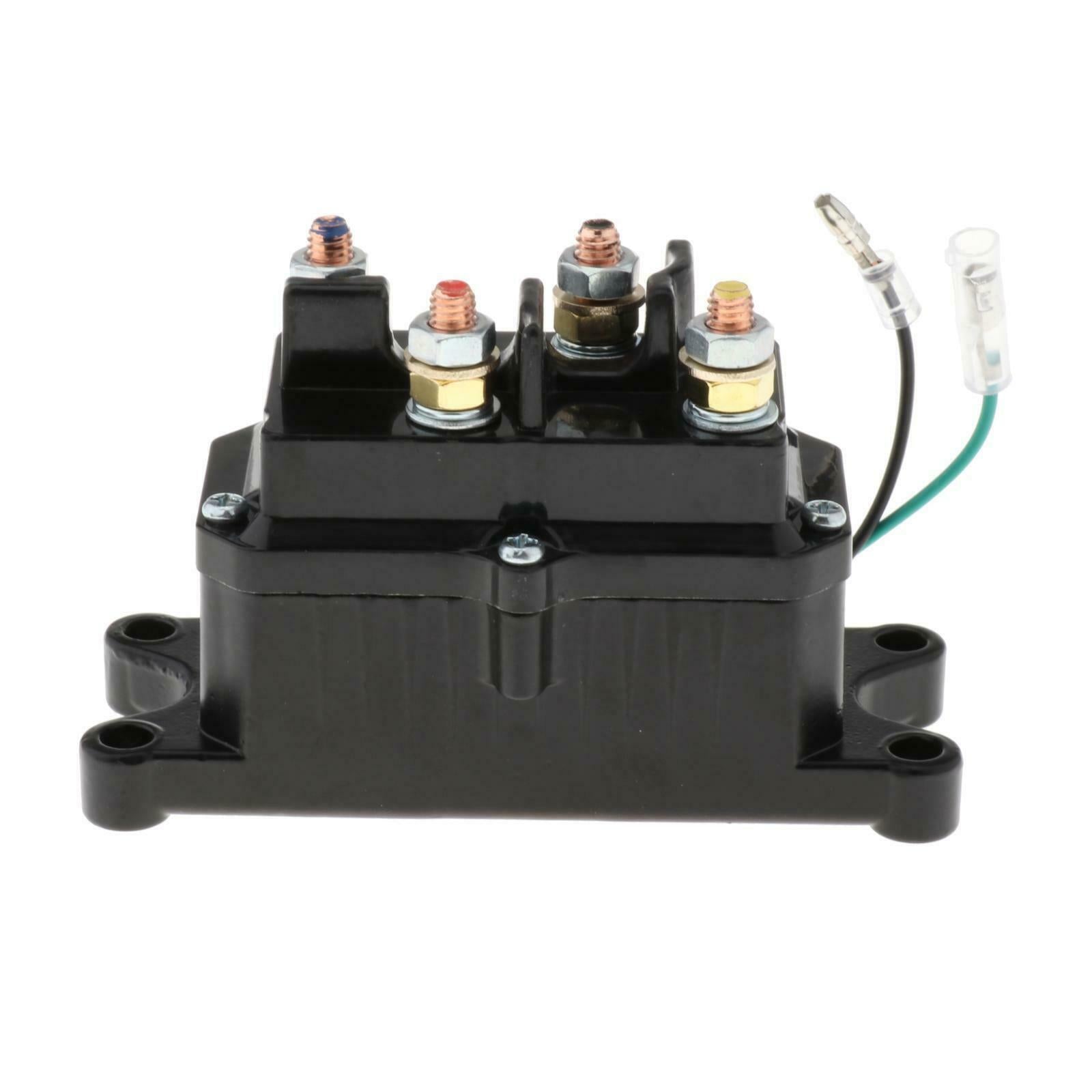 12V Winch Solenoid Relay with Winch Rocker Thumb Switch Set for ATV UTV