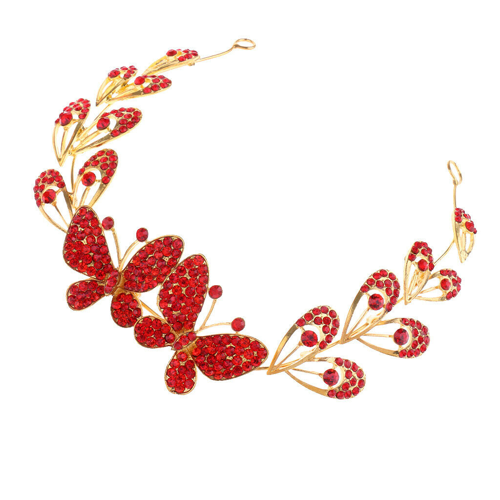 Stunning Crystal Butterfly Tiara Headpiece Headwear Hair Accessories