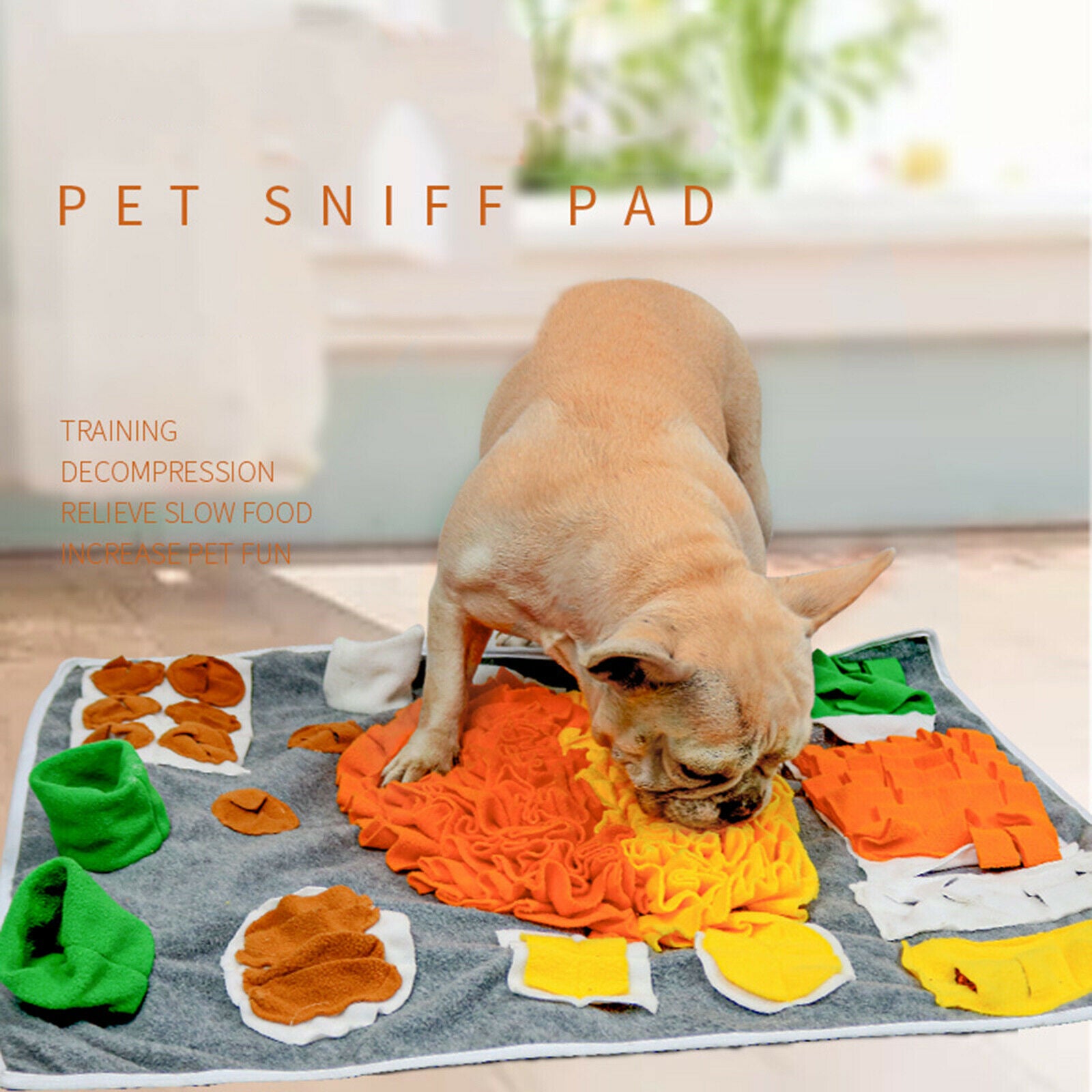 Dog Snuffle Mat Nose Work Smell Training Foraging Pad Cushion Non Slip