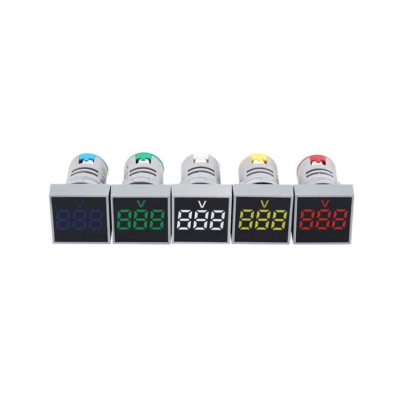 Led Display Square Yellow Panel Installation Display Digital Voltmeter Ac20-500V