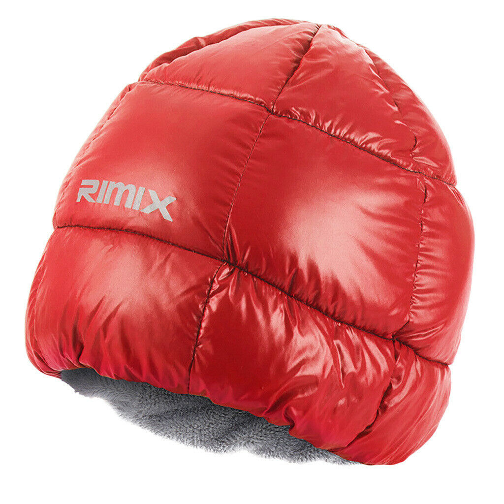 Winter Warm Down Hat Outdoor Sports Cap Ski Climbing Hiking Snowboard Red