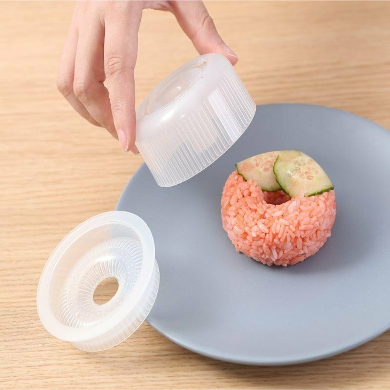 1x Donut Shape Onigiri Shape Plastic Non-Stick Sushi Maker Set DIY Kitche.l8