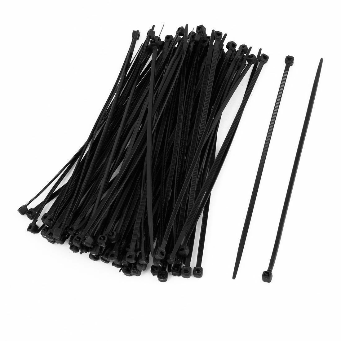 100pcs 150mm x 2mm Electrical Cable Tie Wrap Nylon Fastening Black L6