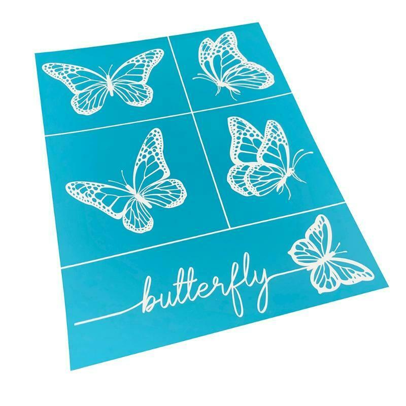 Butterfly Self-Adhesive Silk Screen Printing Stencil for Painting on Wood DIY