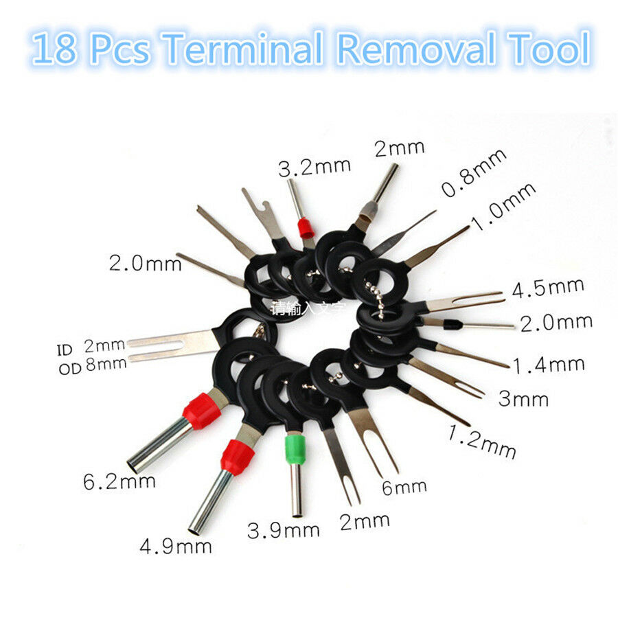 18Pcs/Set  Different Sizes Car Wire Terminal Removal Tool Auto Accessories Tools