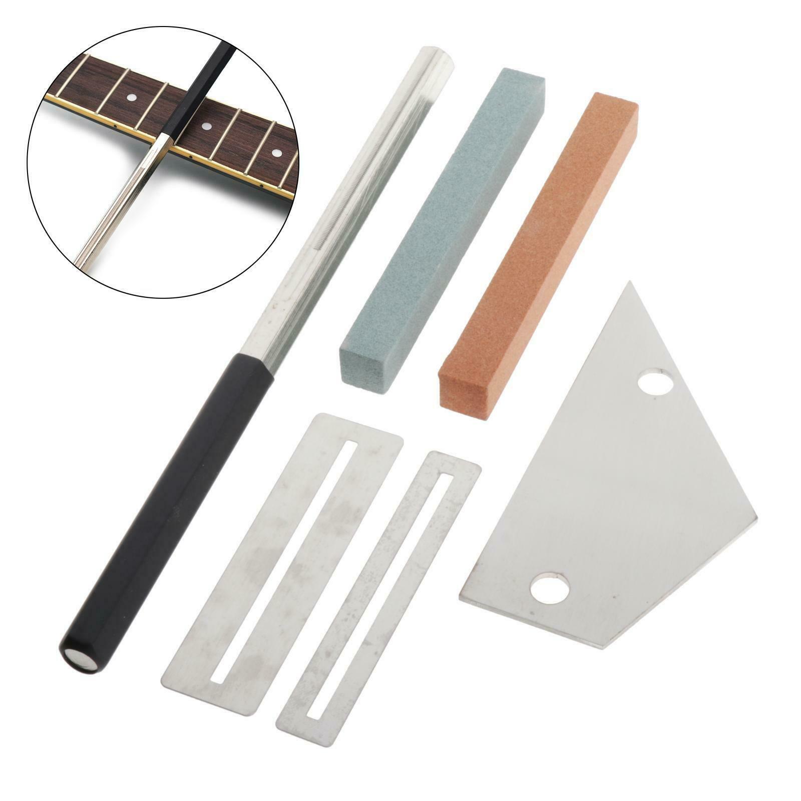 6x Guitar Fret Crowning File Dressing File 3 Size Edges Luthier Tool Kits Set