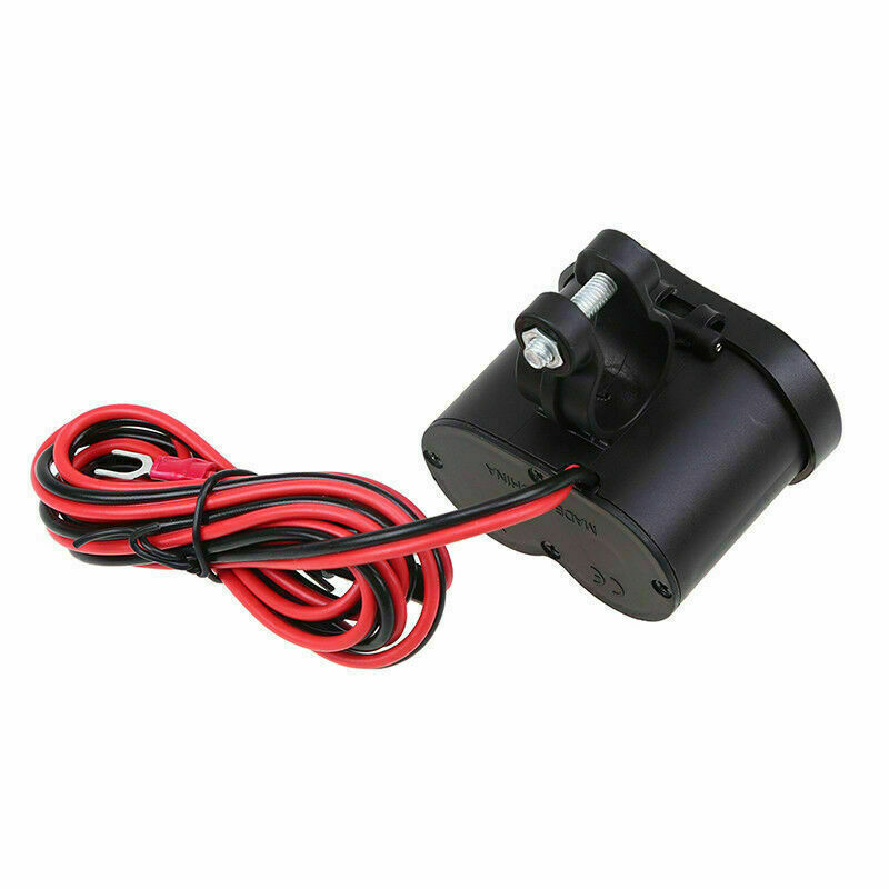 USB Phone Charger Power Cigarette Lighter Socket Universal For 7/8" Motorcycle