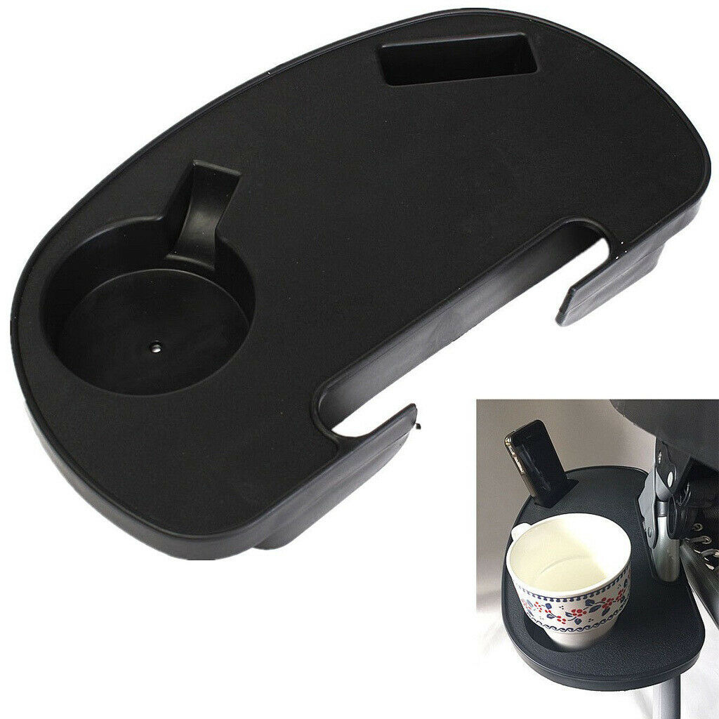 2x Tray Chair Lounge Strand Utility Folding Recliner Cup Holder