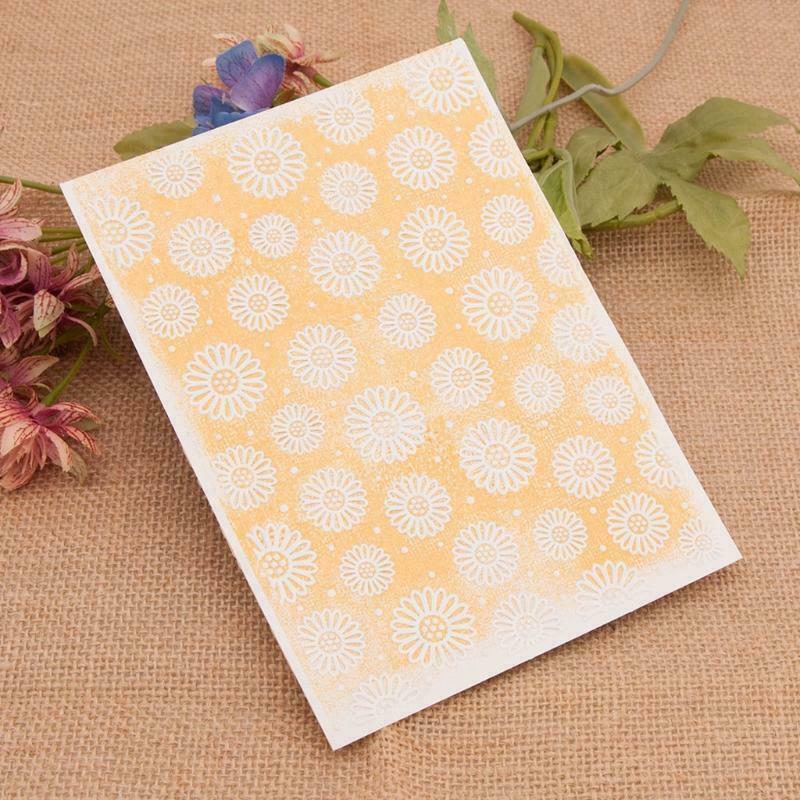 Sunflower Plastic Embossing Folder Stencil Template DIY Craft Making Scrapbook