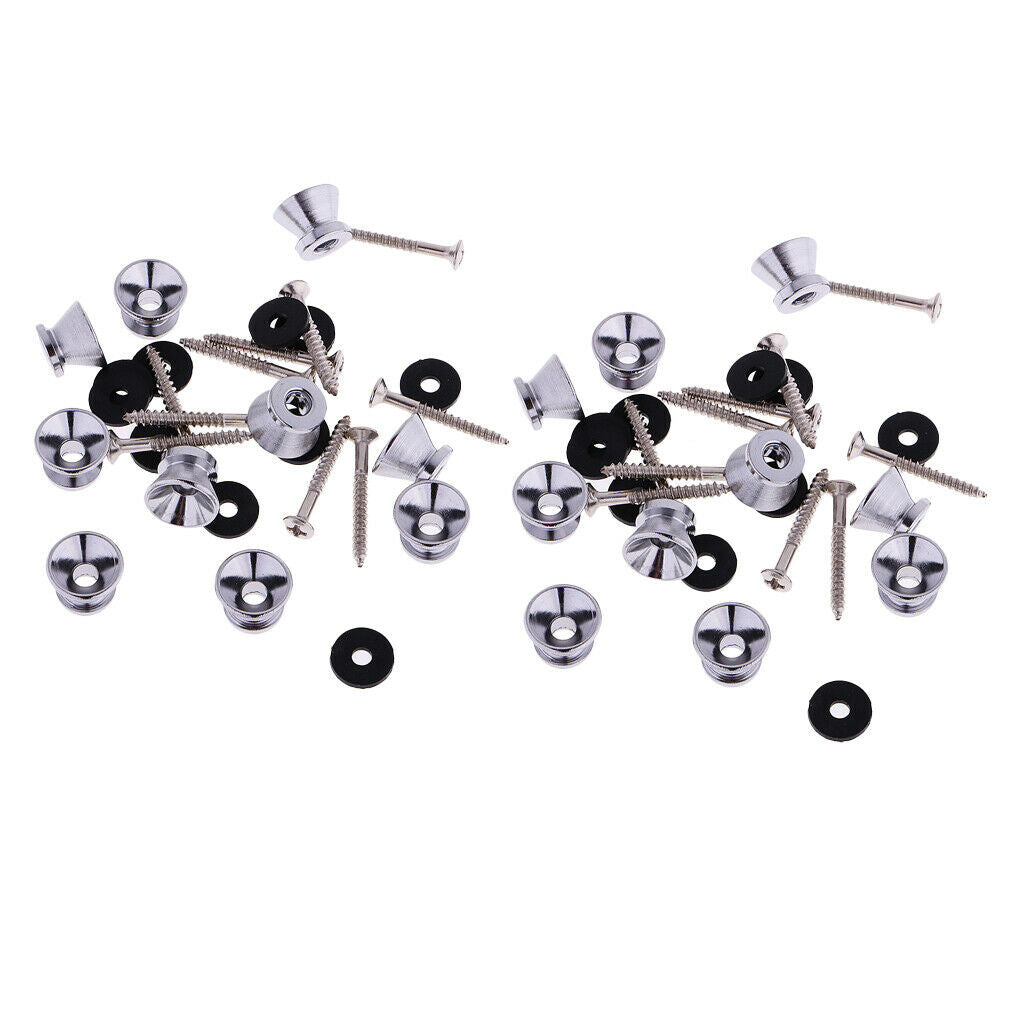 20 Pieces Acoustic Guitar Strap Locks Straplocks Button for Electric Bass