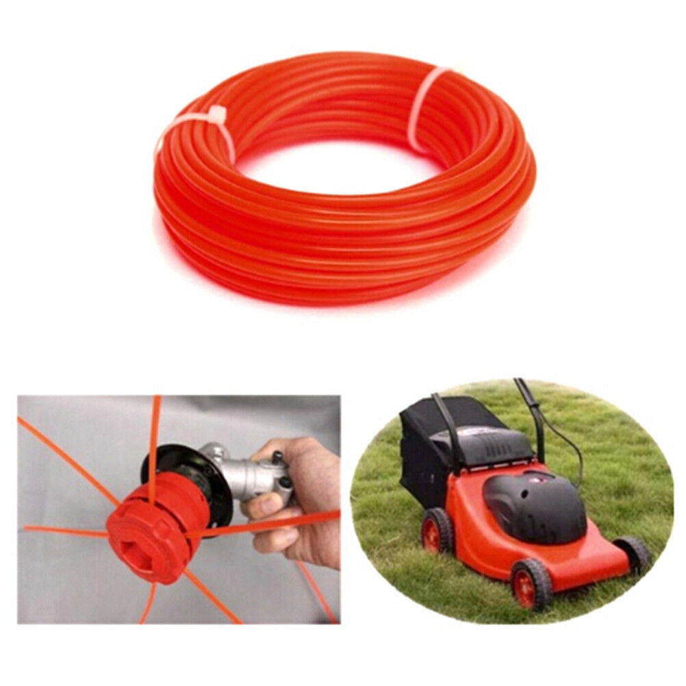 10m x 2mm strimmer line brushcutter grass trimmer nylon cord wire round striO*WF