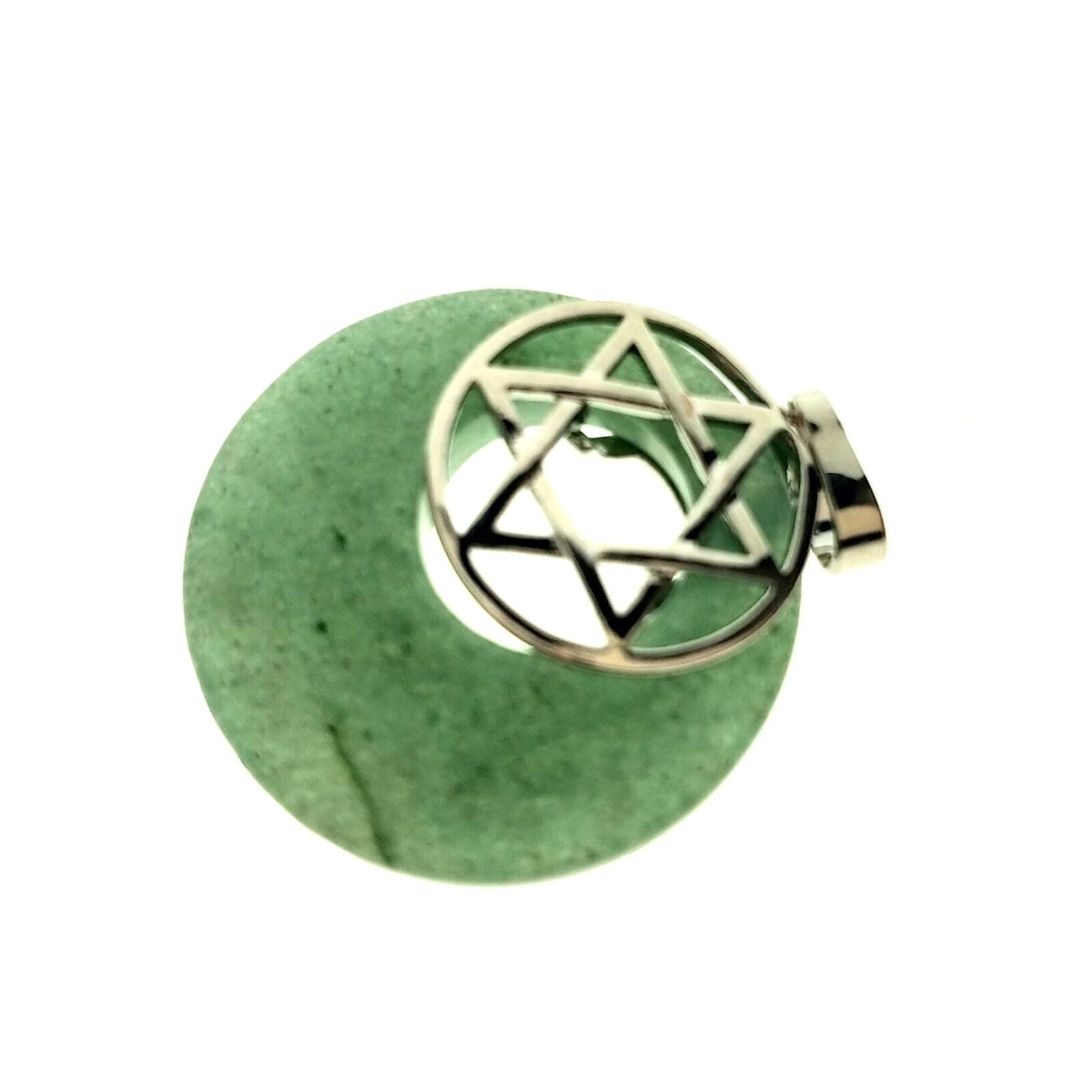 Aventurine stone Star of David Pendant Chakra Reiki Healing Amulet Energy