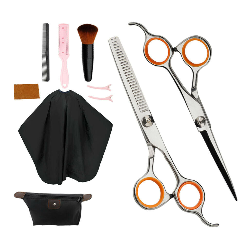 Hair Cutting Scissors Set and Accessories Cutting/Thinning for Men Women A