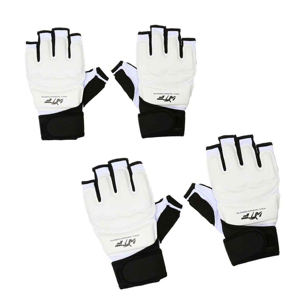 2 Pairs Boxing Grappling Fingerless Gloves