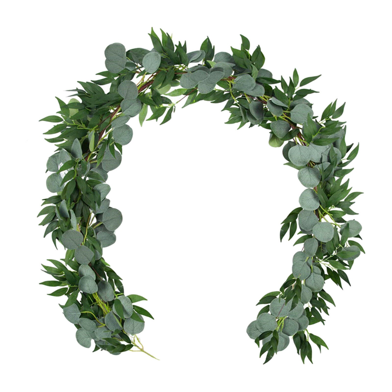 Faux Silk Eucalyptus Garland Vines Plant String Holiday Party Wall Decor