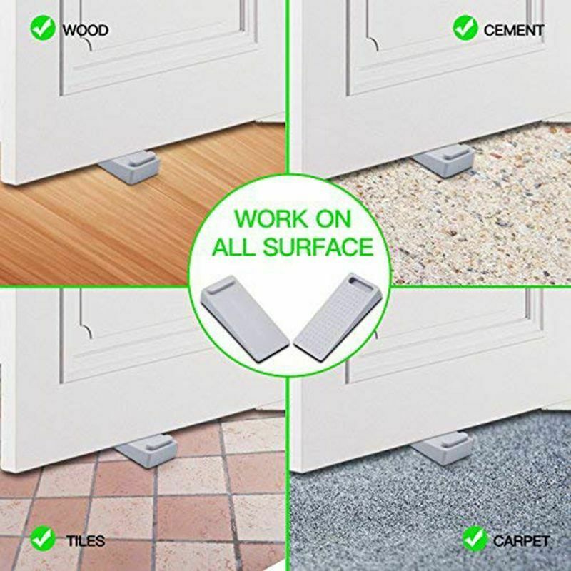 6 PCS Door Wedge Rubber, Door Stopper, Heavy Duty Slip-resistant and StackableP7