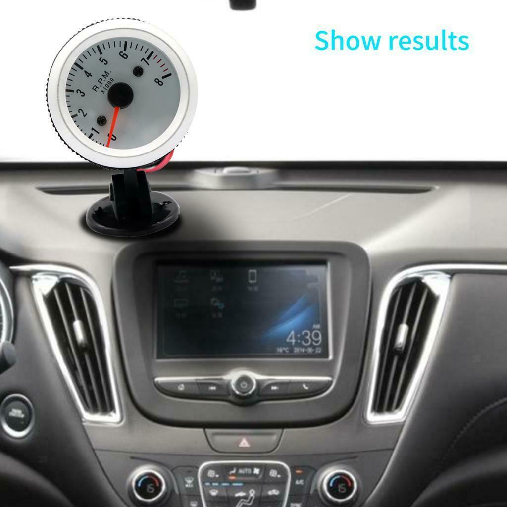 Tachometer With Stand Heat Shrink Tubing Blue LED Display For 12V Petrol Car