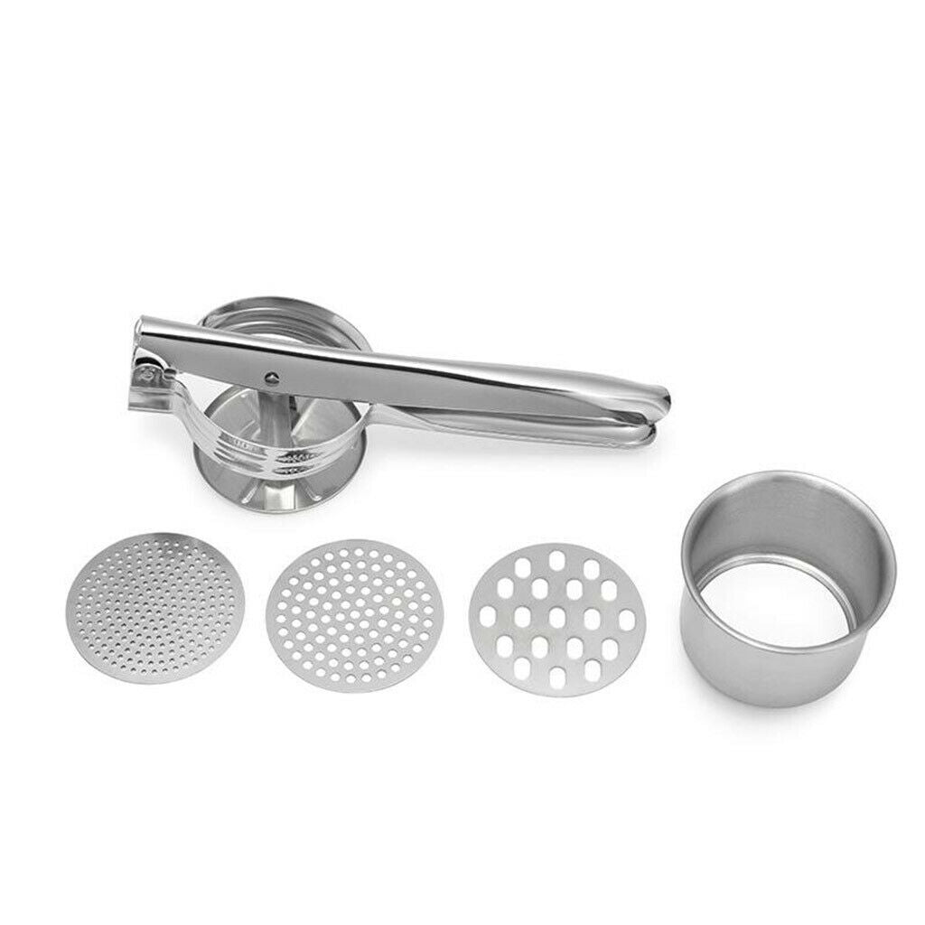 Potato Masher with 3 Ricing Discs Premium Fruit and Vegetable Ricer for Potatoes