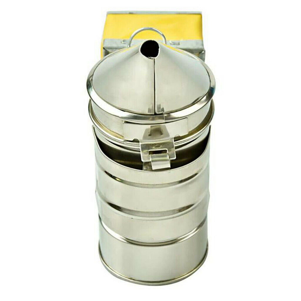 Steel Beekeeping Smoker Manual Bee Smoke Maker Transmitter Kit Hive Box Tool
