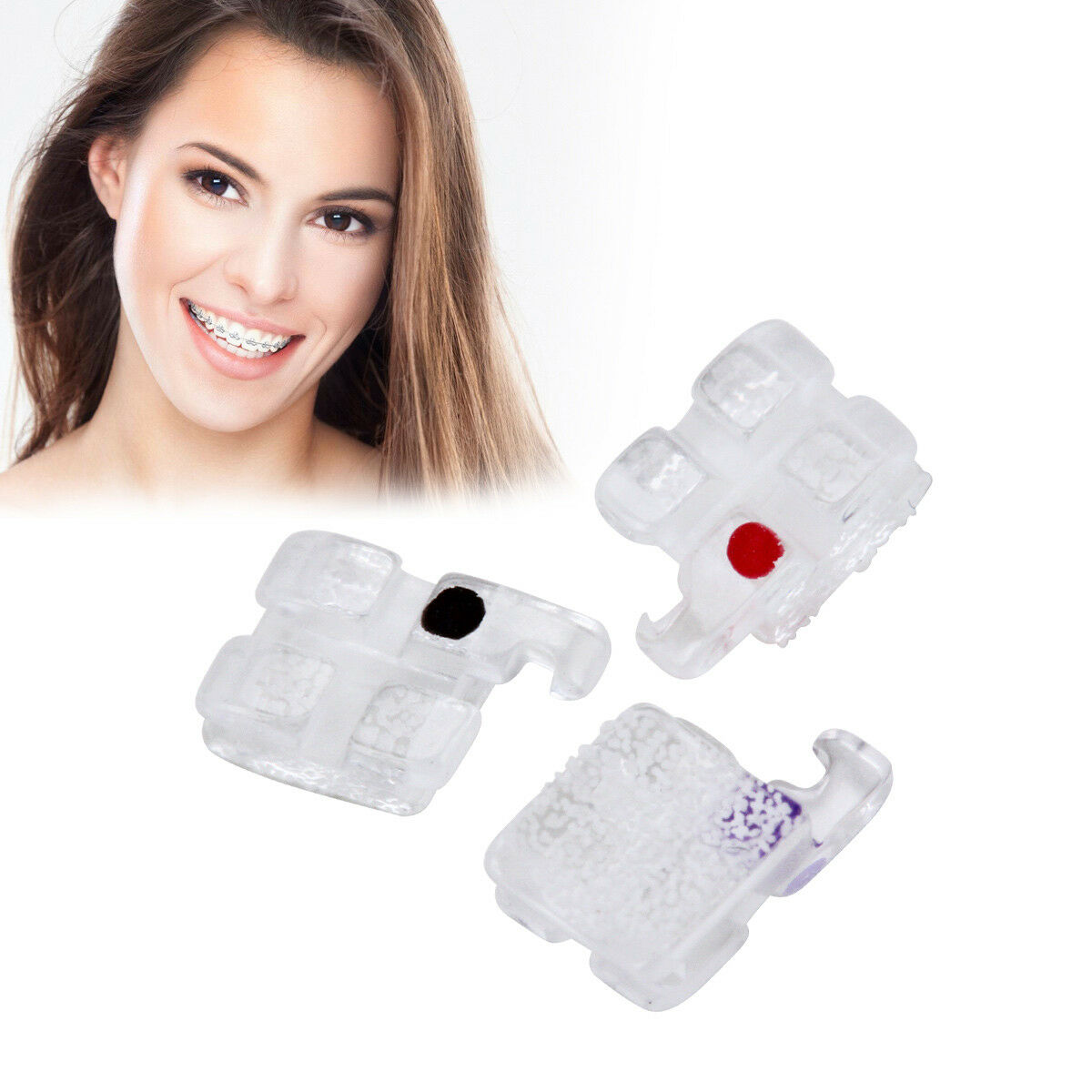Dental ortodoncia de soportes Brace zafiro de cerámica Mini Roth.022 3-4-5 Ganch