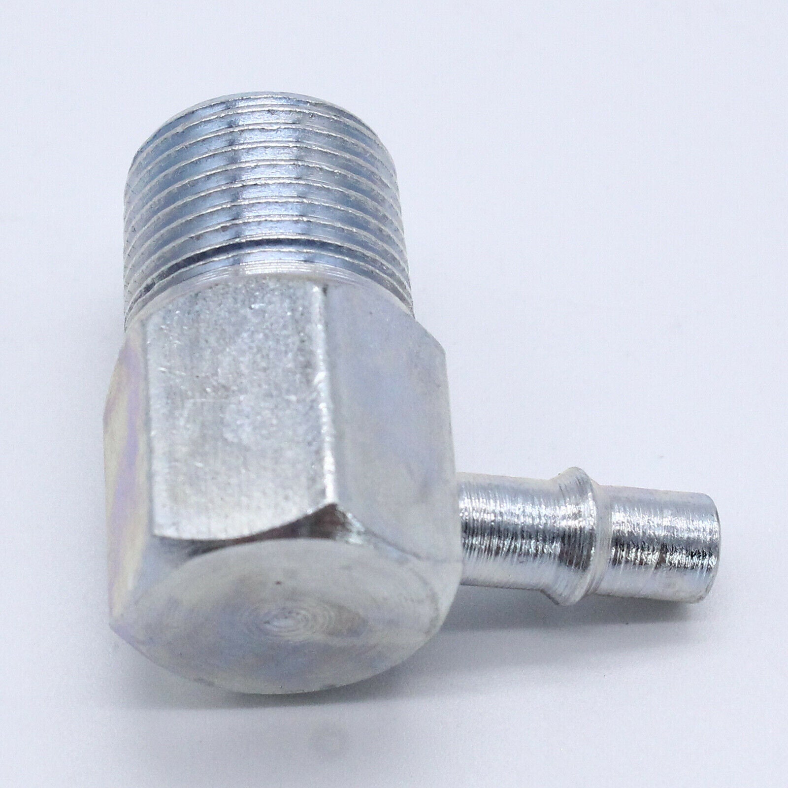 Zinc Steel Intake Manifold Vacuum Fitting 3/8" NPT to 1/4" Barb 4535Z 1pc