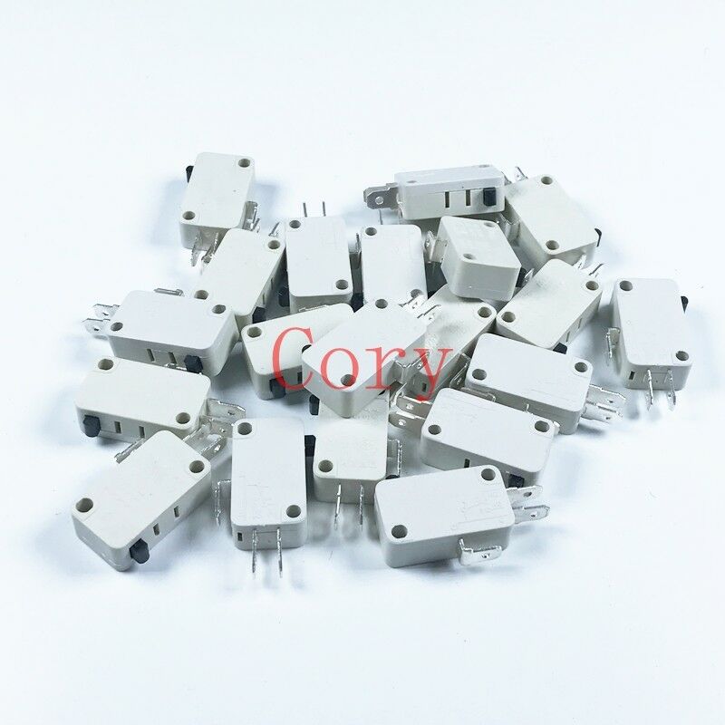 20PCS Micro Switch button 15A AC250V/125V SPDT 1NO 1NC Momentary 3-Pin Terminals