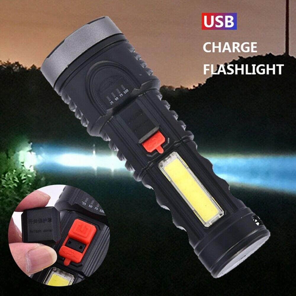 Super Bright 1000000LM Waterproof LED Flashlight Camping Torch USB Rechargeable