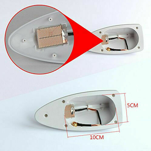 Grey Shark Fin AM/FM Radio Signal Replacement Aerial Antenna Car SUV Universal