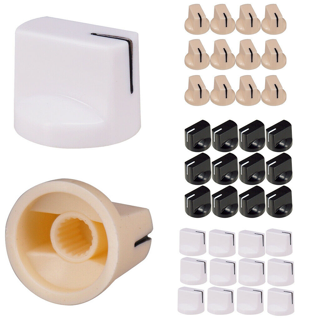 12 Pcs Guitar Speed Control Top Hat Knobs for Electric Guitar White