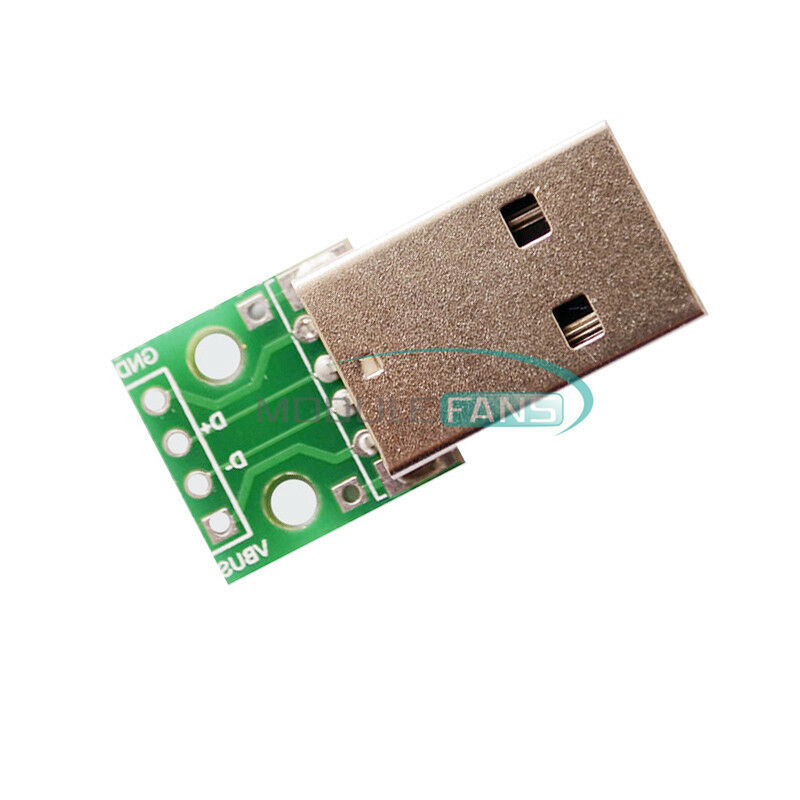 10PCS USB To DIP Adapter Converter 4 Pin For 2.54mm PCB Board Power Supply DIY