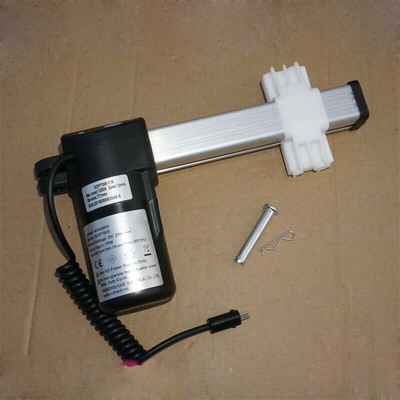 DC 29V 75W Push rod motor stroke 77mm Screw slider lifting 1200N 24V29V electric