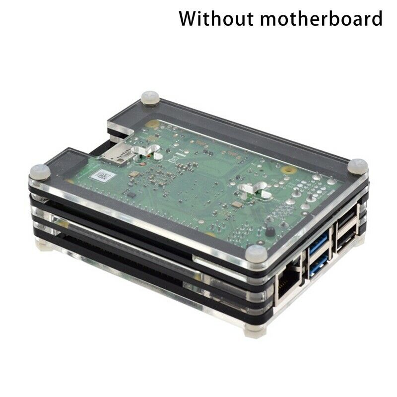 Suitable for Raspberry Pi 3 Case 9-Layer Acrylic Cover Case with Cooling Fan aG4