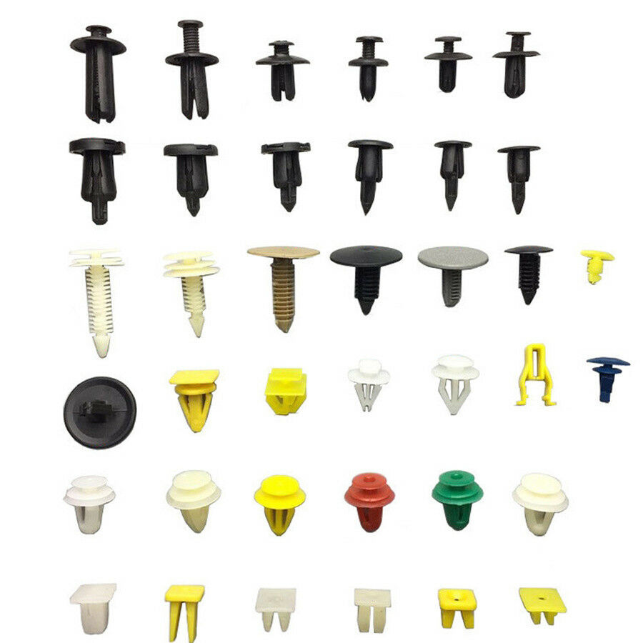 1000 Mixed Car Door Bumper Fender Fastener Retainer Rivet Push Pin Clip+Pry Tool