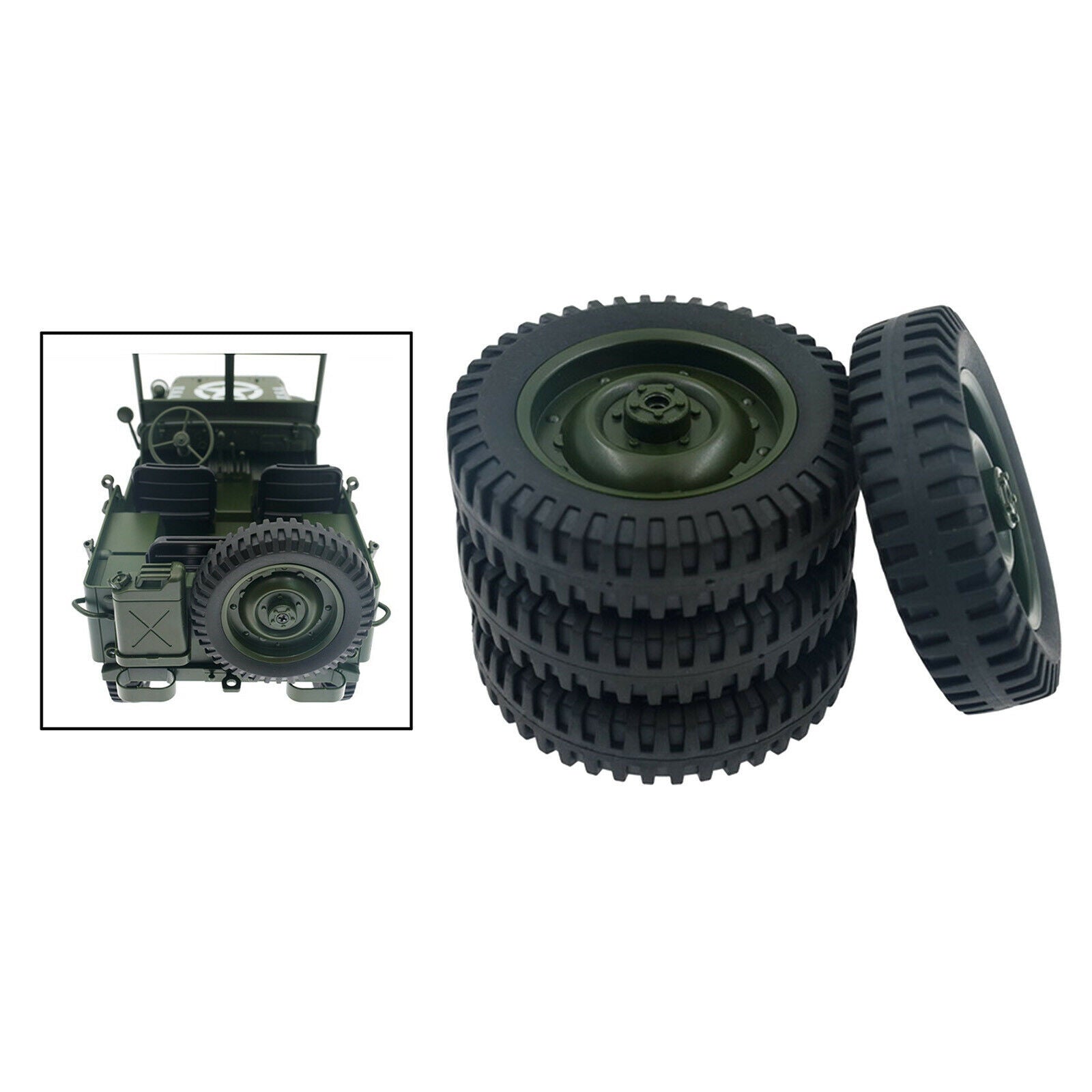 4pcs RC Truck Car Tire for 1:16 WPL C14 C24 C34  Turcks DIY Accessory