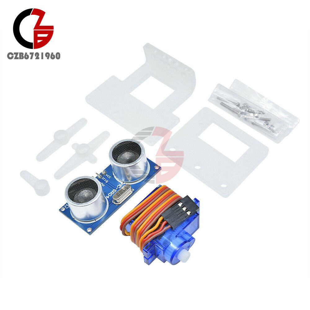 HC-SR04 SG90 Servo Ultrasonic Ranging Module & Car Mounting Bracket Kit