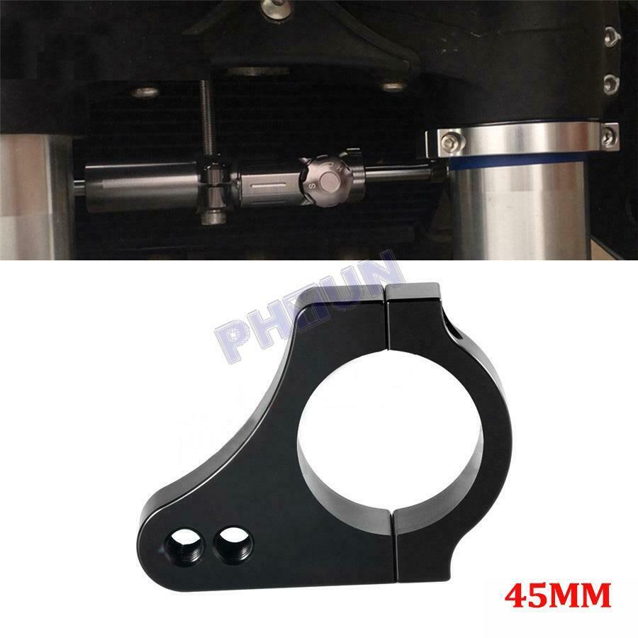45mm CNC Motorcycle Steering Damper Fork Frame Mounting Clamp Bracket Universal