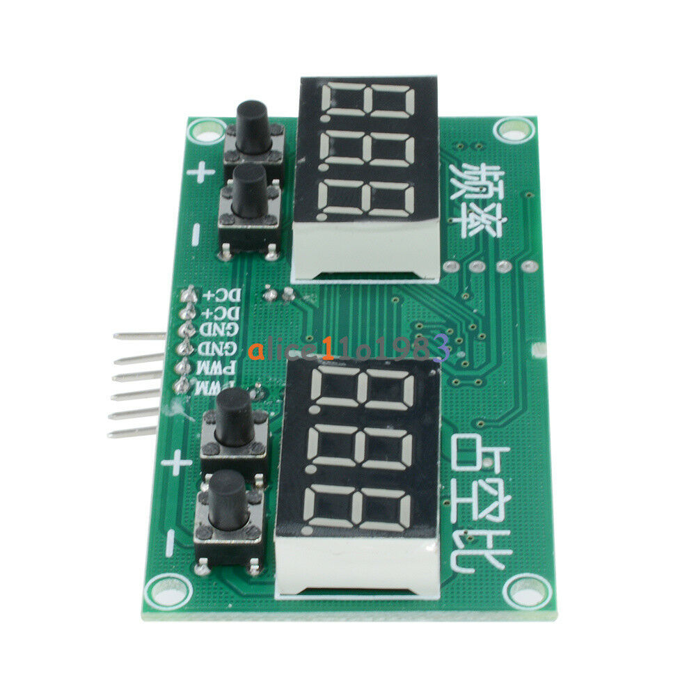 6Hz-100KHz PWM Pulse TM1637 Frequency Square Wave Signal Generator Duty Cycle
