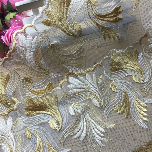 3 Yards Unilateral embroidery Lace Trim Wedding dress Sewing Accessories