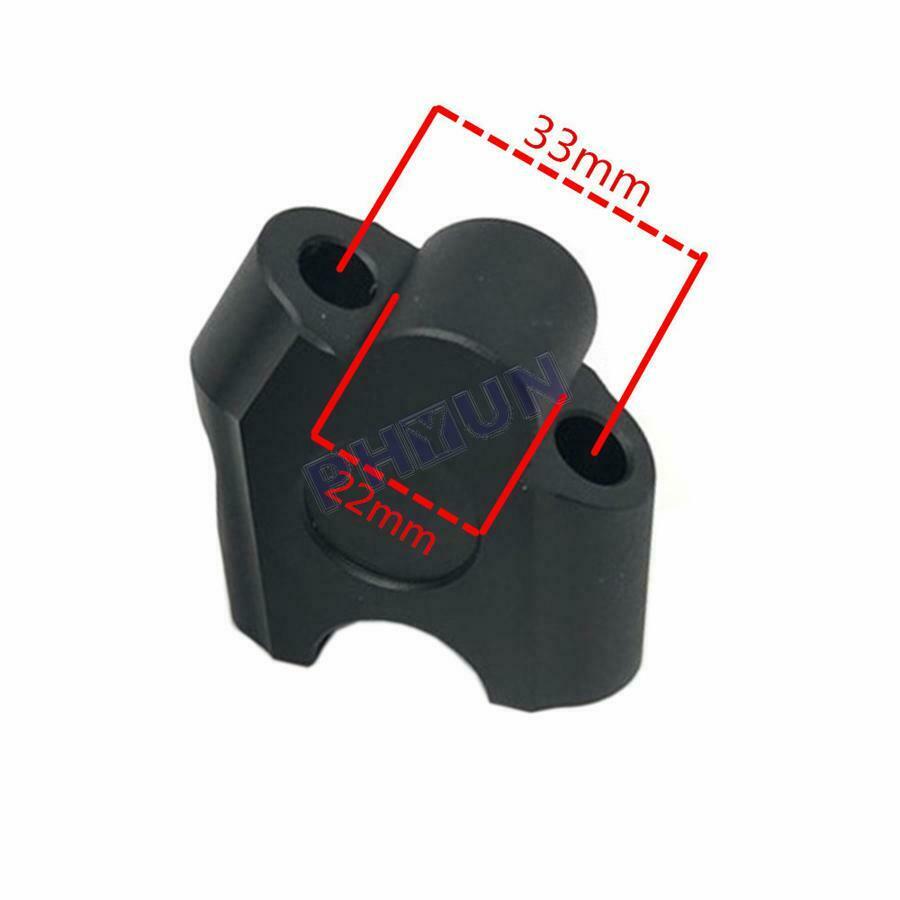 7/8" 22mm Motorcycle Handlebar Riser w/ Bolts Black CNC Aluminum Alloy Universal