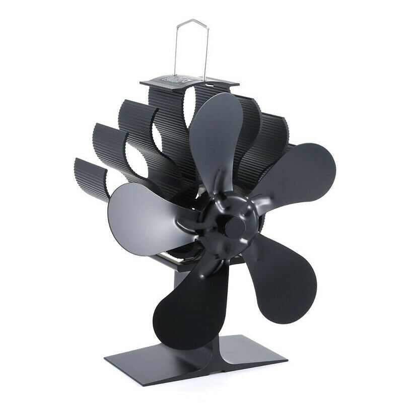 5-Blade Heat Powered Stove Fan for Wood / Log Burner / Fireplace - Eco Friendly