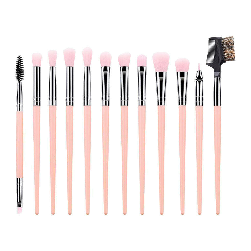 Eye Makeup Brushes Set Wooden Handle Eyeshadow Shaping Trimming Brush Comb